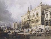 Samuel Prout The Doge s Palace and the Grand Canal,Venice (mk47) Germany oil painting reproduction